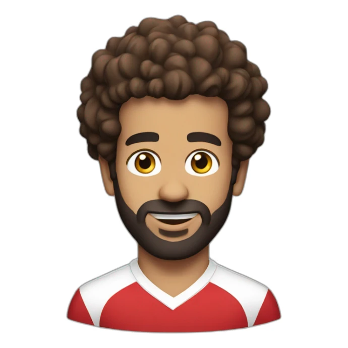 mo salah in an arsenal kit sticker