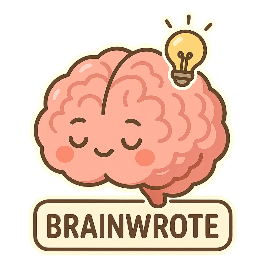Brainwrote icon sticker