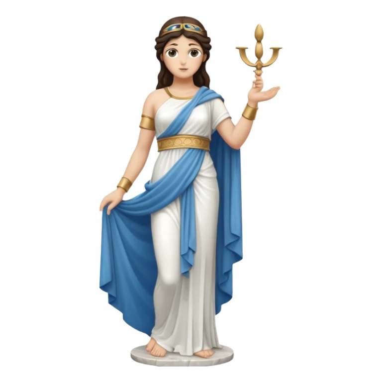 Marble Greek statue of a brunette Greek goddess  sticker