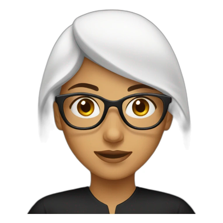 Arabe Nerd girl wearing black sticker