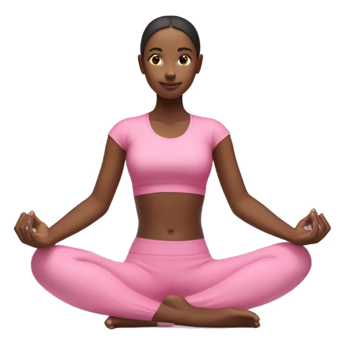 girl pose yoga with pink clothes  sticker