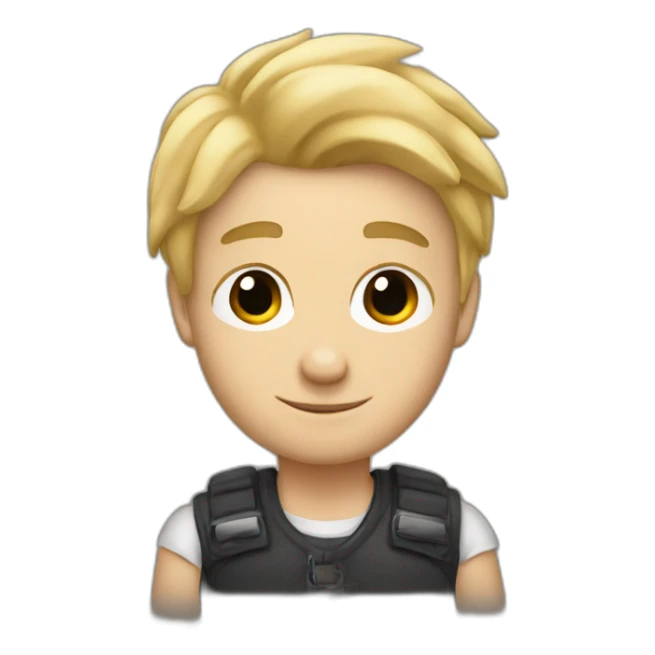 Blonde guy on the back of a raccoon sticker