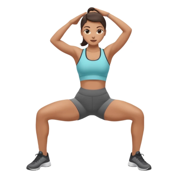 female glute exercise sticker