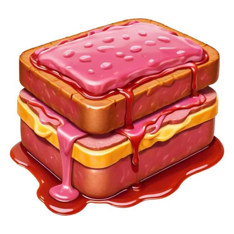  SPAM meat melted pink dripping sauce andy warhol sticker