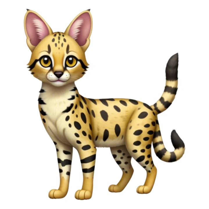 Colorful Serval-Genet-Ocelot-hybrid, full body sticker