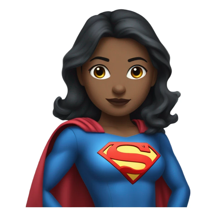 Supergirl Karina dark hair blue eyes with clothes sticker