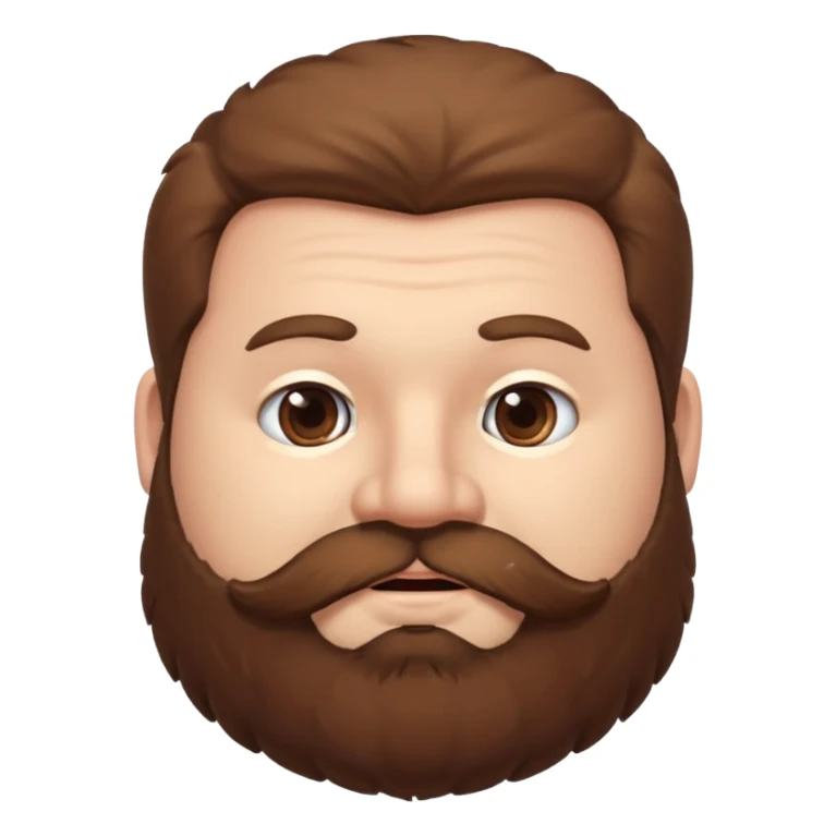 Tall chubby guy with big fluffy beard and hair down past his ears sticker
