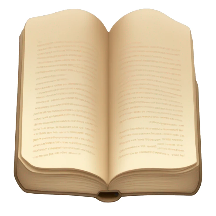 An open, hardcover book, depicted with a beige cover. Commonly used for various content concerning reading, writing, learning, and schooling. sticker