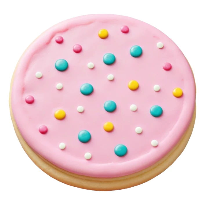 Light pink buttercream sugar cookies with sprinkles  sticker