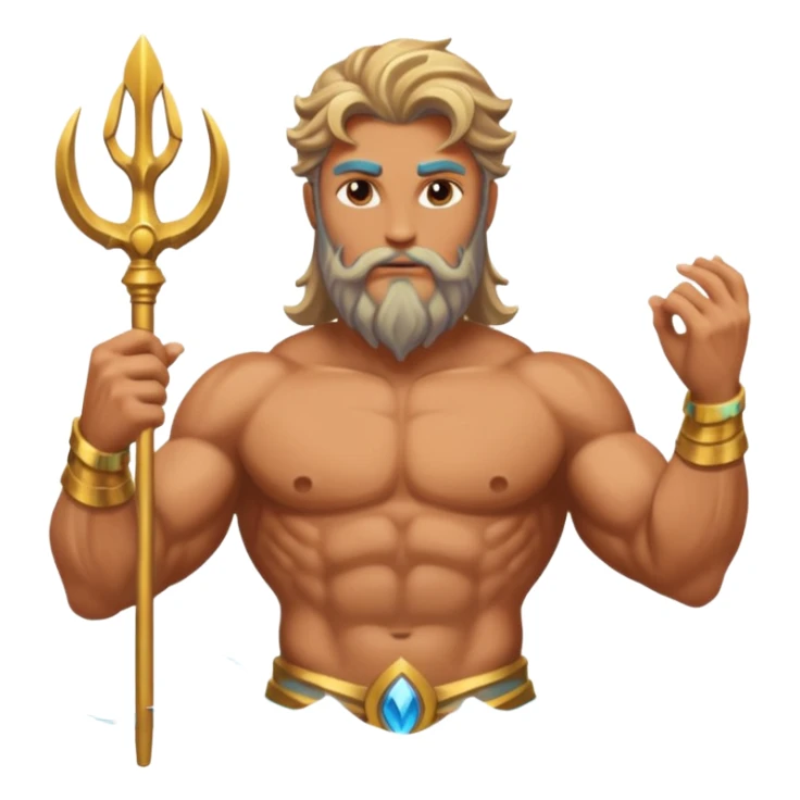 Poseidon, God of Sea from Olympus Gods sticker