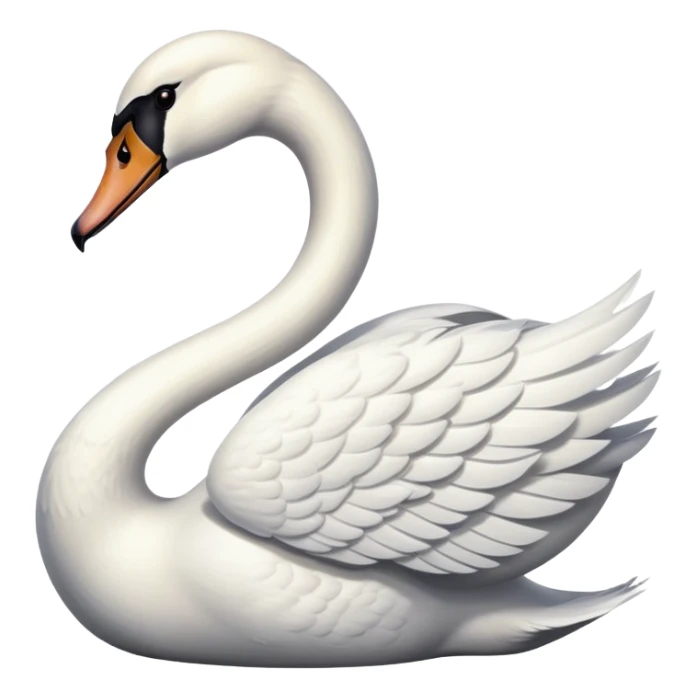 Swan black sticker