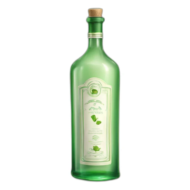 bottle of clear absinthe sticker