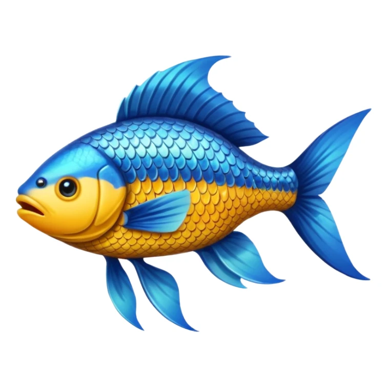 High resolution of  full body fish without distorted , no extra hybrid sticker