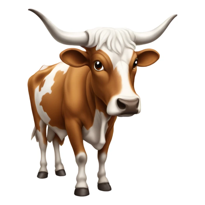 longhorn bull as a school student sticker