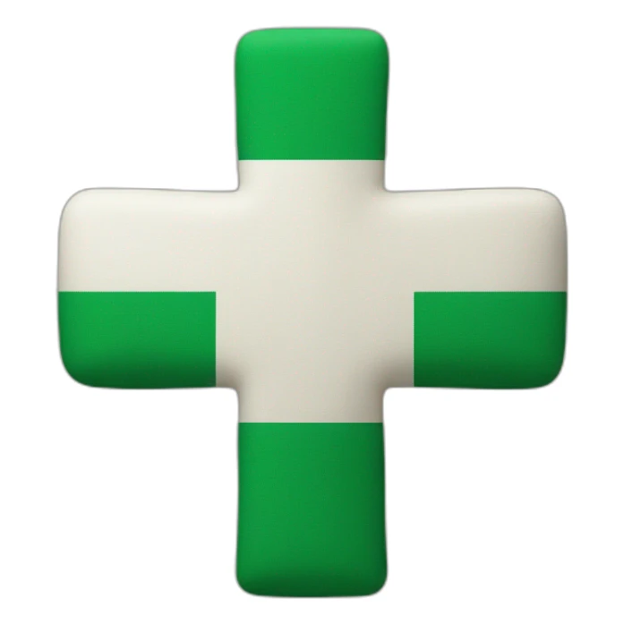 A cross between a heart and Nigerian flag  sticker