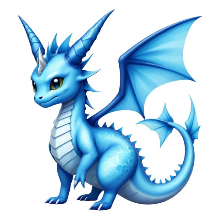 Edgy cool Dragonair-Vaporeon-creature-hybrid full body  sticker