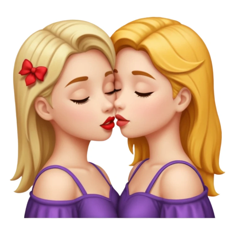 girl kissing girl sticker