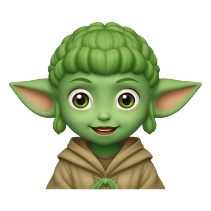 Mini yodas cuquis para niñas sticker