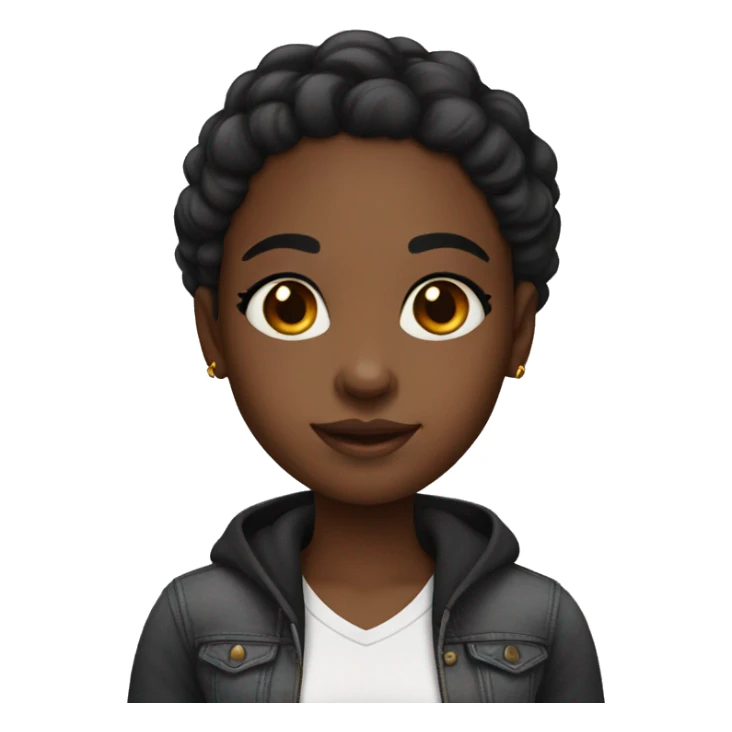 Black girl cute sticker