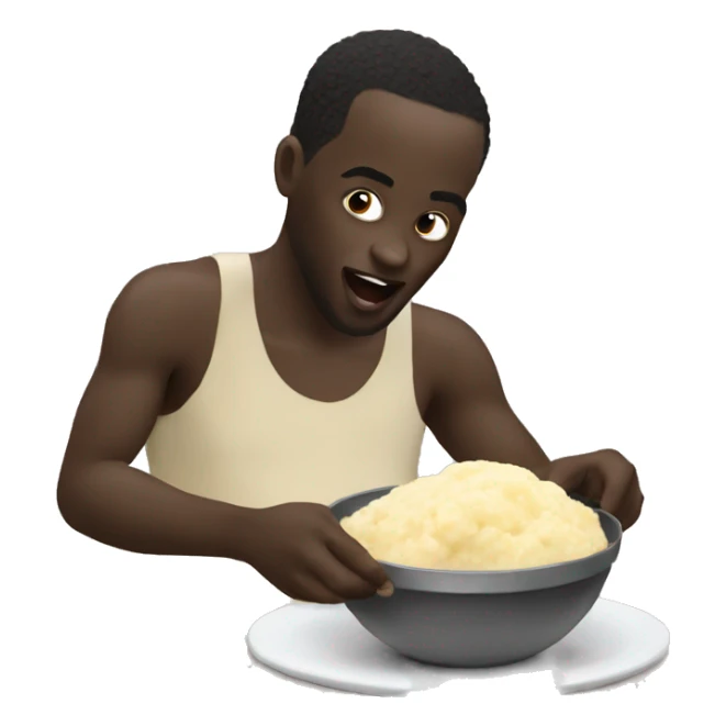 Ah ghanian eating fufu sticker