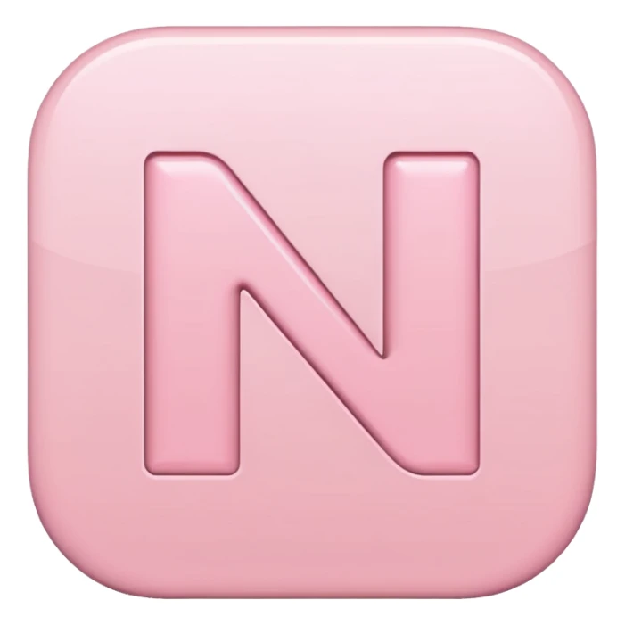 Netflix accurate aesthetic "N" logo in pastel pink sticker