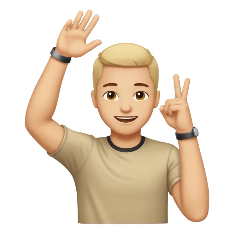 Please can you make a smirking face with dabbing arma sticker