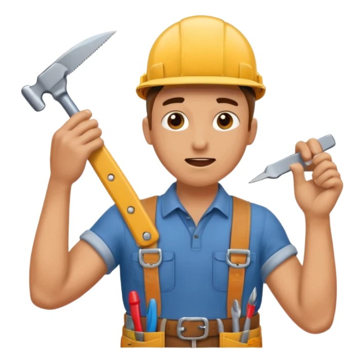 Hitting the nail on the head over and over sticker