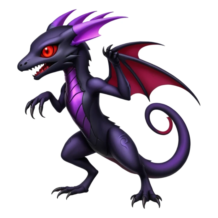 Shiny Epic Badass Gothic Dark Noibat-Salandit-Darkrai-Hybrid sticker