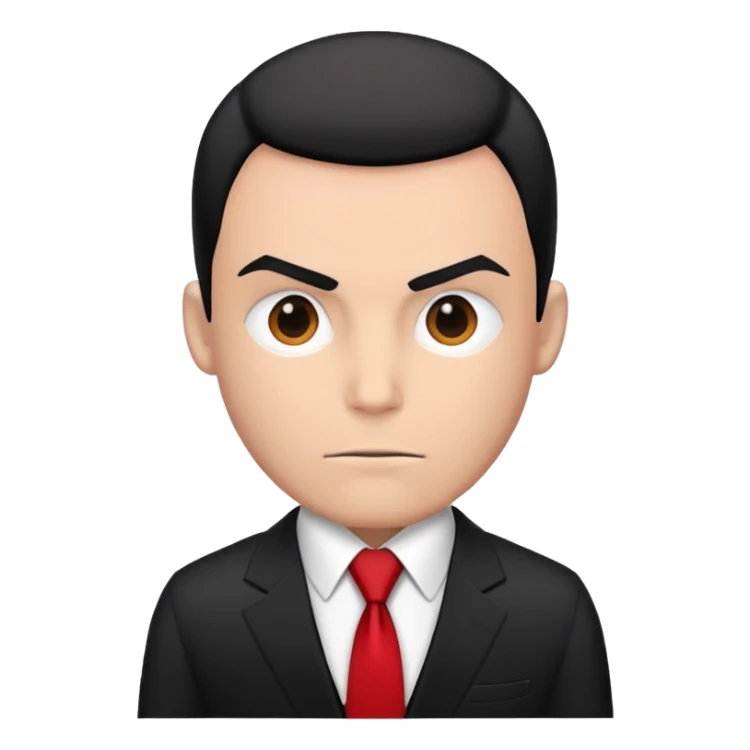 hitman with black suit and red tie sticker