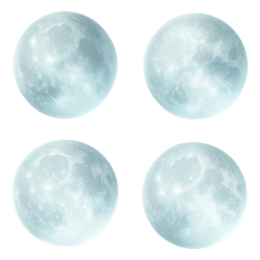 the moon in matte glass style, translucent and frosted, with soft highlights and a gentle glowing effect sticker