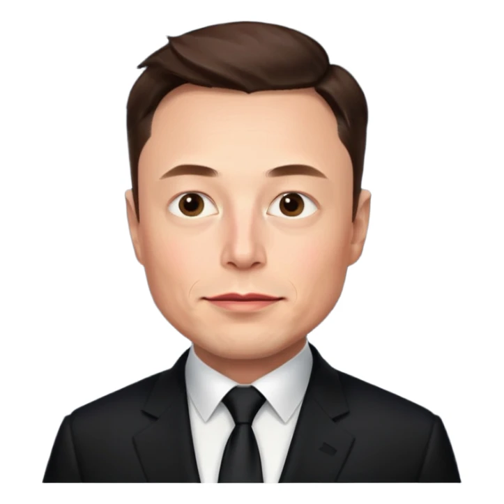 elon musk in suit sticker