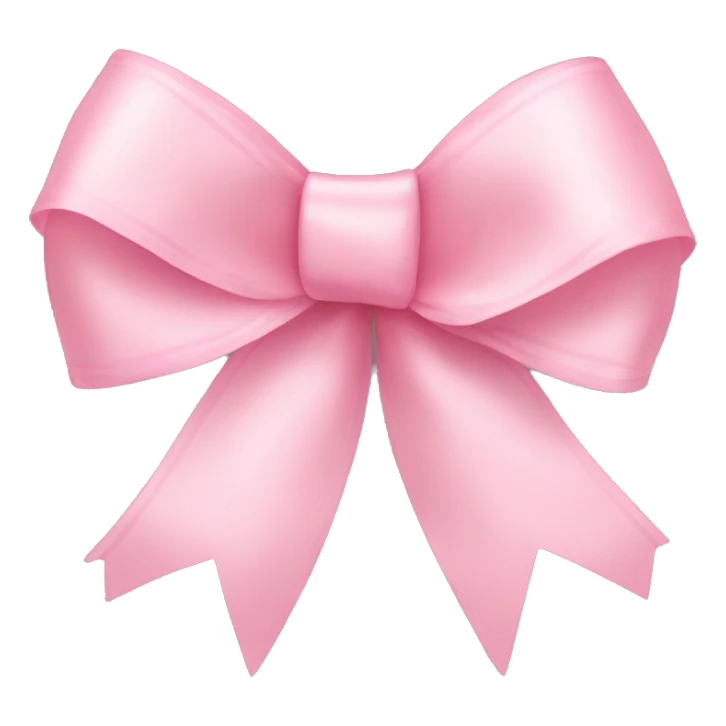 light pink ribbon bow sticker