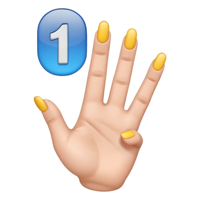 Please create a 3D emoji that shows the number 1 using fingers. I’d like it to resemble the iPhone emoji style! sticker