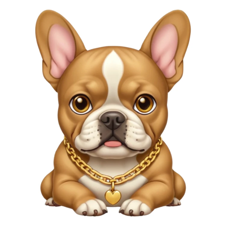 Merle frenchie with gold chain sticker