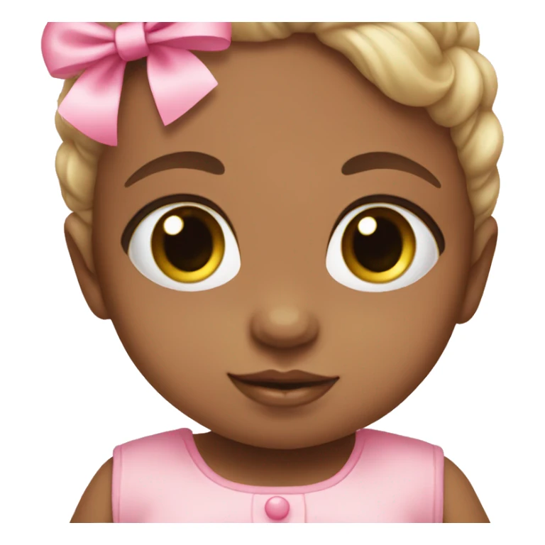 Baby girl with pink bow sticker