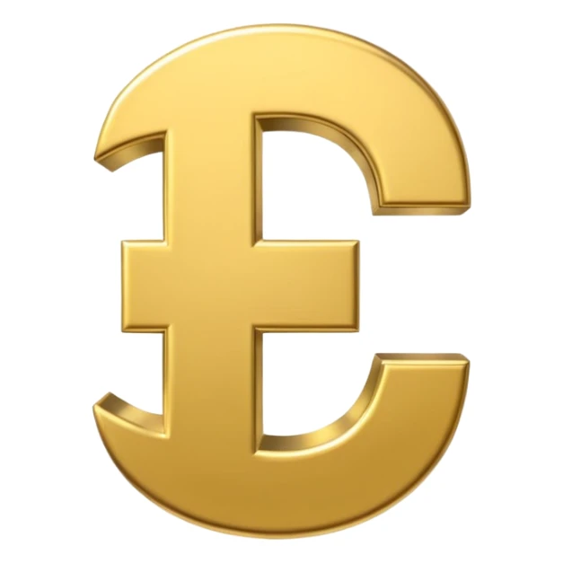 Symbole de currency en or en forme de lettre F précise, seul, 3D, brillant, style emoji simple et lisible sur fond uni. pas une autre lettre

Fcoins sticker