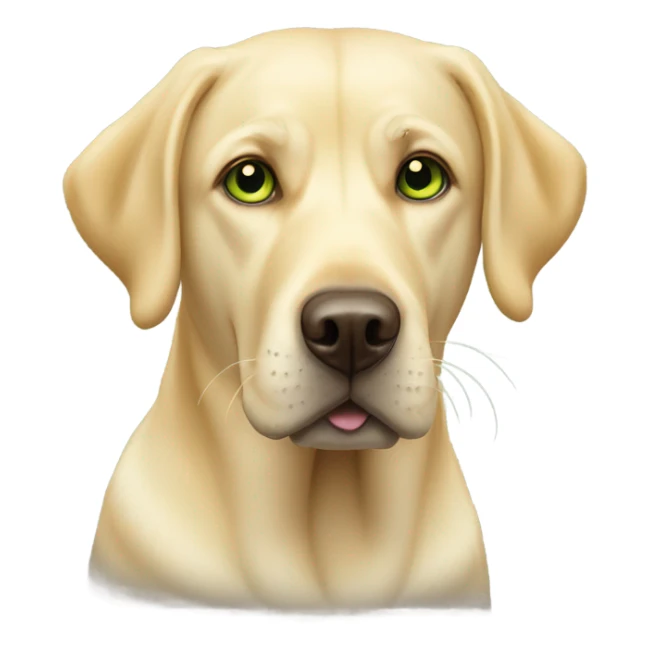 Yellow Labrador retriever with green eyes sticker