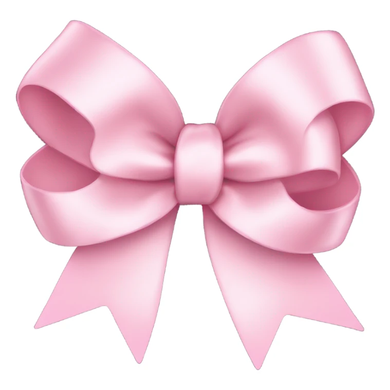 light pink ribbon bow sticker