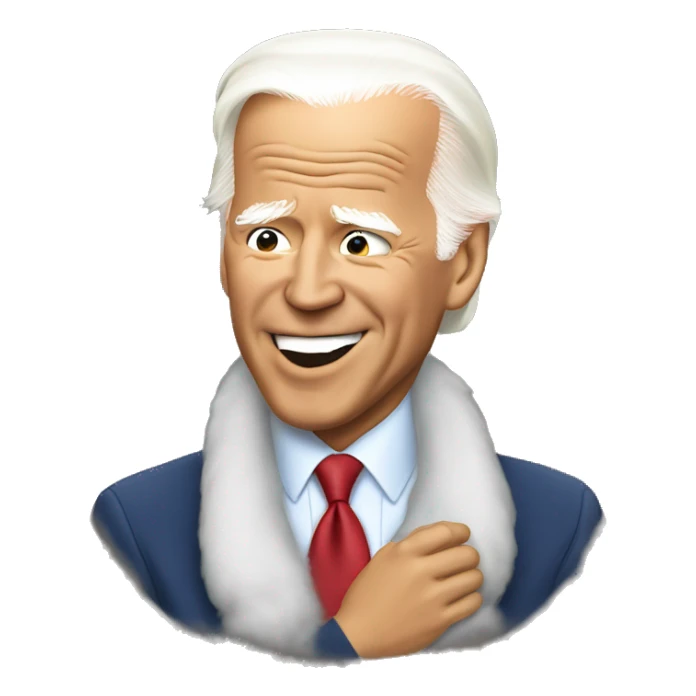 Joe Biden kissing the air sticker