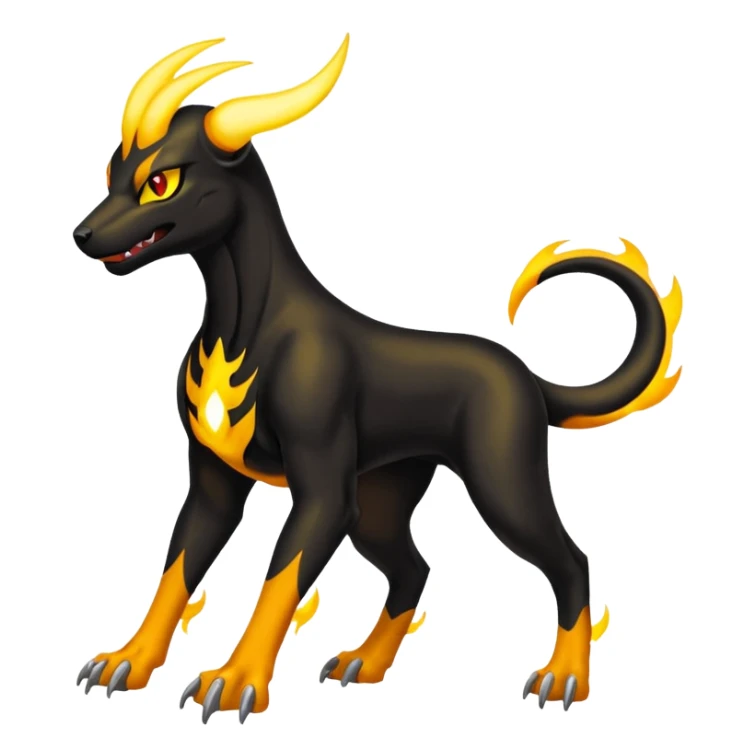 Houndoom-Electrike-Fakémon-hybrid-creature (full body)  sticker