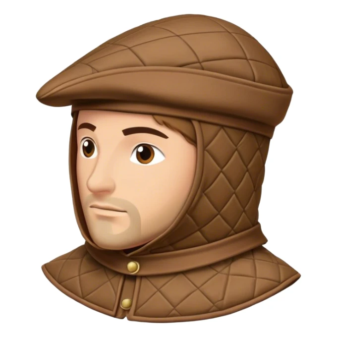 Medieval male arming cap made of quilted fabric sticker