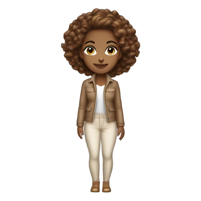 gorgeous light brown skin woman expensive clothes and highlights sticker