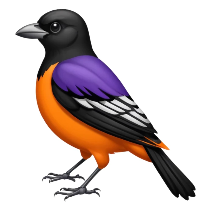 Baltimore Oriole and Baltimore Raven  logos sticker
