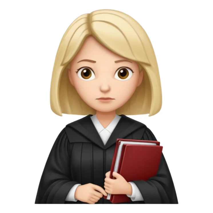 YARGIÇ KADIN ELİNDE DOSYA VAR,YARGIÇ KIYAFETİ GİYİNB sticker