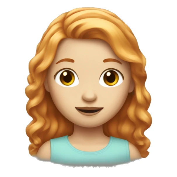 strawberry blonde haired girl sticker