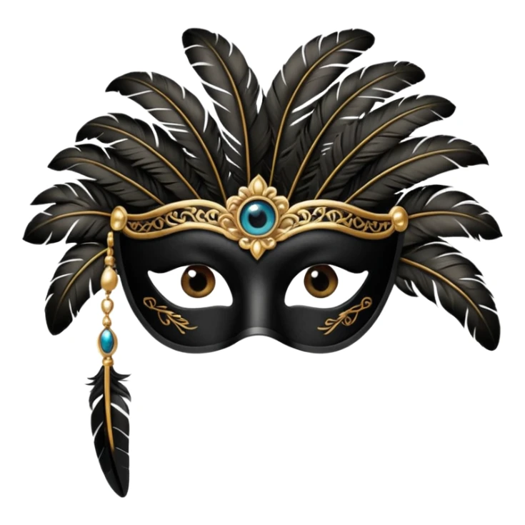 bridgerton feather eye mask sticker