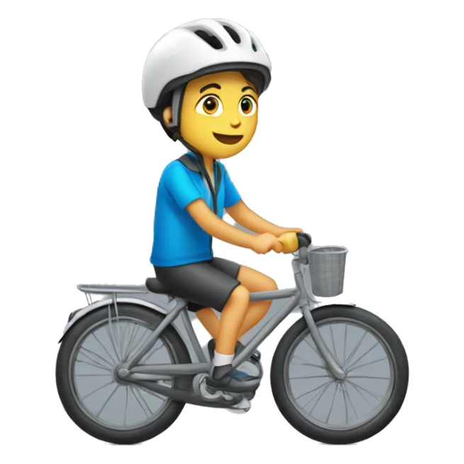 Un garçon sur un vélo qui supporte une équipe sticker