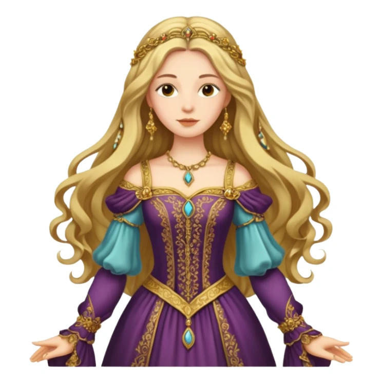  portrait of a Renaissance woman sticker