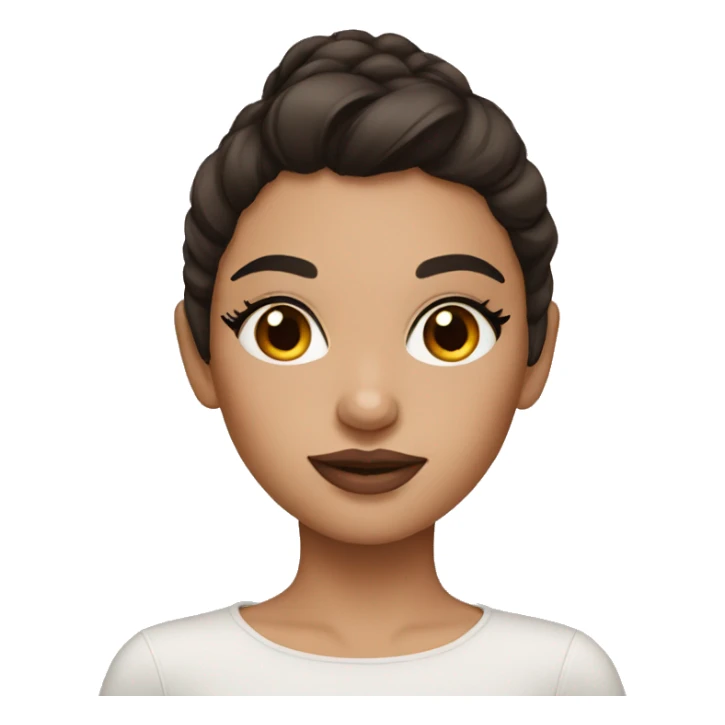 brunette girl wearing makeup  sticker