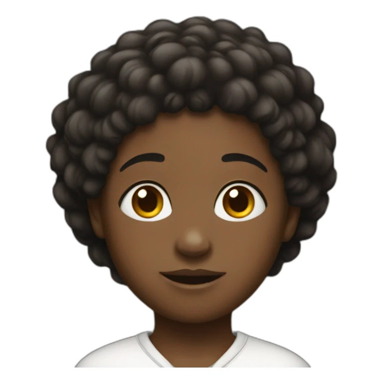 balck child with white cone on head sticker